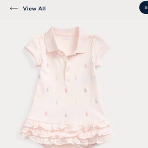 Ralph Lauren pink Ruffled Polo Dress. EUC. 24 months